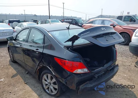 2014 Hyundai Accent Gls z USA, uszkodzony, nr VIN KMHCU4AE1EU702178